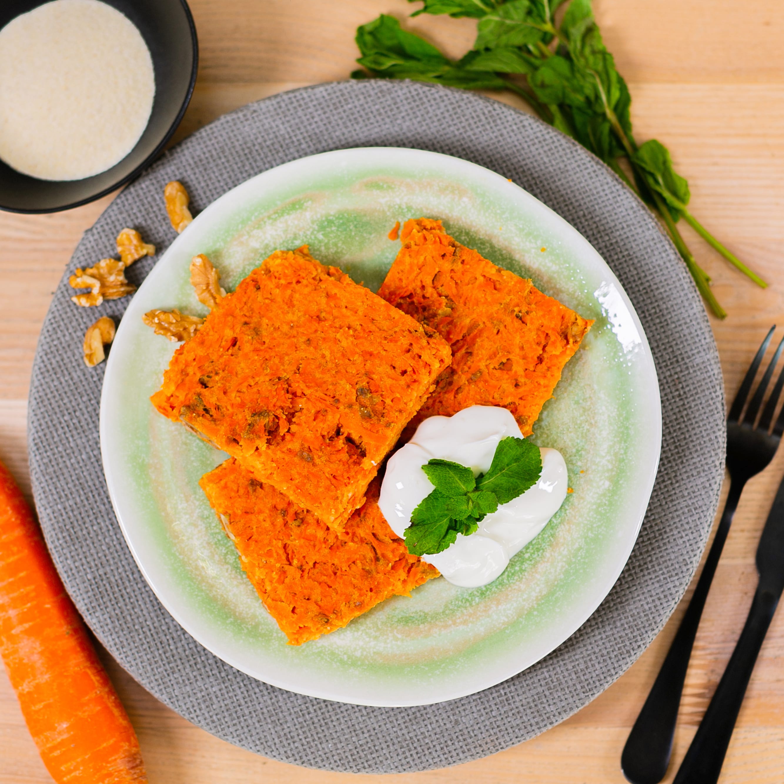 Морковно-творожный пудинг в духовке